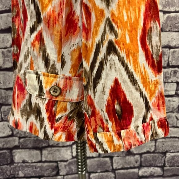 Chico's Multicolored No Close 3/4 Sleeve Jacket Size Medium - Picture 5 of 10